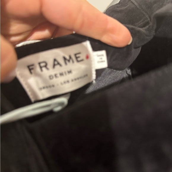 NEW Frame Denim Le Velveteen Jumpsuit Charcoal Black Velvet Overalls M y2k. D - Picture 5 of 12